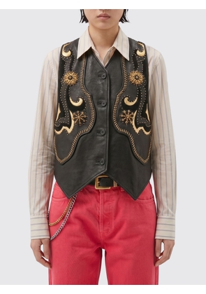 VERSACE Waistcoat Woman color Black