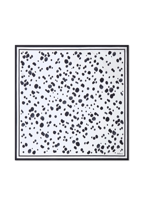 Mulberry Women's Large Square Scarf - Dalmatian Black-Ecru