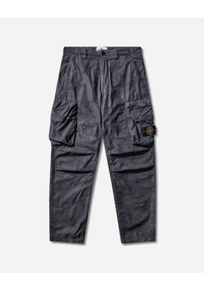 Men s Faded Camo Ripstop-TC Loose Cargo Pants Blue Grey