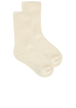 Eterne Lounge Socks in Cream - Cream. Size all.