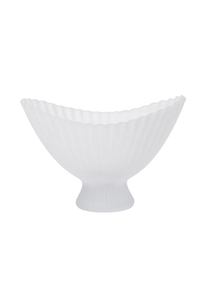 Ferm Living Fountain Glass Bowl in Frosted - White. Size all.