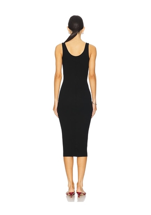 Enza Costa Silk Knit Tank Midi Dress in Black. Size XS. Also in S, M, L.
