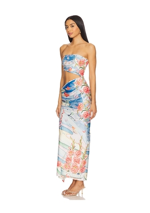 Agua Bendita Gwen Nacar Dress in Blue. Size M. Also in S, L.