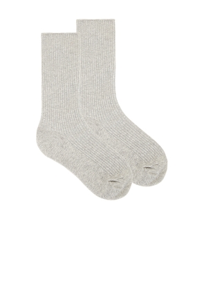 Eterne Classic Rib Socks in Grey.