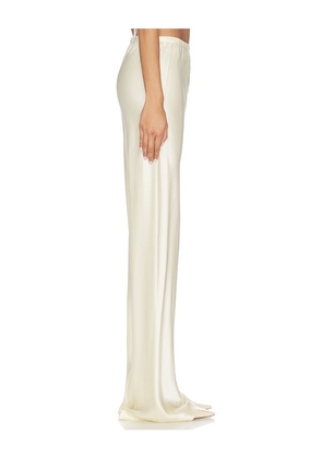 EAVES Loretta Silk Pants in Ivory. Size XL. Also in XS, XXS, S, M, L.