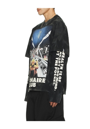Billionaire Boys Club Arrival Long Sleeve Tee in Black. Size S. Also in M, L, XL/1X.