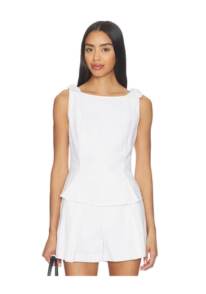 Elodie the Label Maisel Top in White. Size S. Also in XS, M, L, XL.