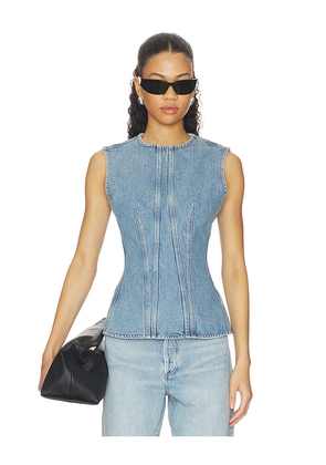 AGOLDE Corbin Shell Top in Blue. Size XS. Also in S, M, L, XL.
