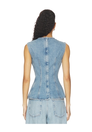 AGOLDE Corbin Shell Top in Blue. Size XS. Also in S, M.