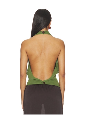 All My Love x REVOLVE Tara Shawl Top in Green. Size M. Also in S, L.