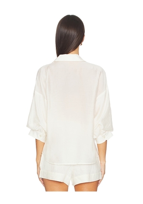 Brochu Walker Kate Voile Shirt in Cream. Size XS. Also in L, S.