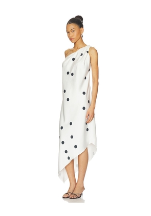 Anna October Mio Midi Dress in Black,White. Size XS. Also in S, M.