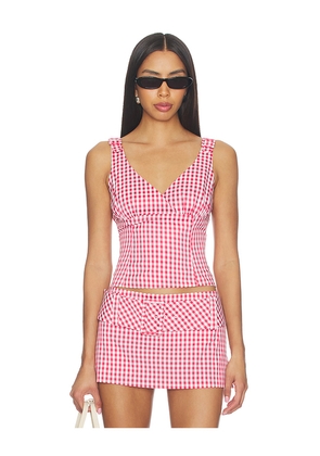 Amanda Uprichard Alistair Top in Red. Size S. Also in XS, M, L, XL.