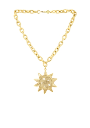 BRACHA Gilded Sun Necklace in Unique Color & Gold in Metallic Gold.