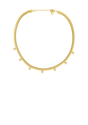 BRACHA Adeline Necklace in Unique Color & Gold in Metallic Gold.