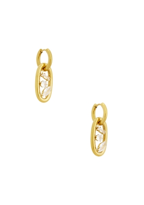 BRACHA Ariella Earrings in Metallic Gold.