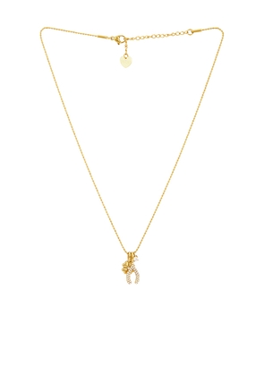 BRACHA Lucky Wish Necklace in Metallic Gold.