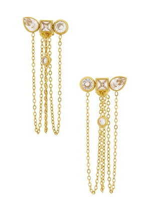 BRACHA Tate Earrings in Metallic Gold.
