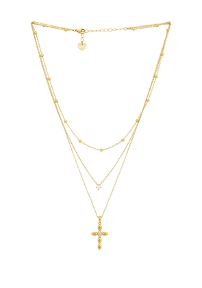 BRACHA Glory Necklace in Metallic Gold.
