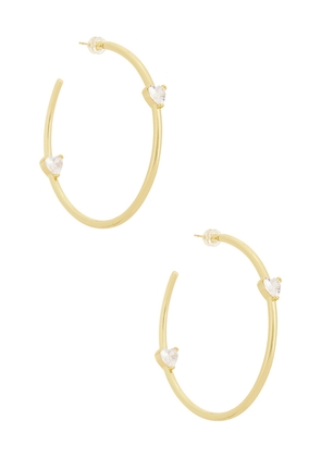 BRACHA Delta Hoops Eaarrings in Metallic Gold.