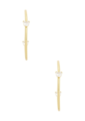 BRACHA Delta Hoops Eaarrings in Metallic Gold.