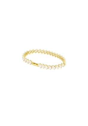 BRACHA Karter Tennis Bracelet in Metallic Gold.