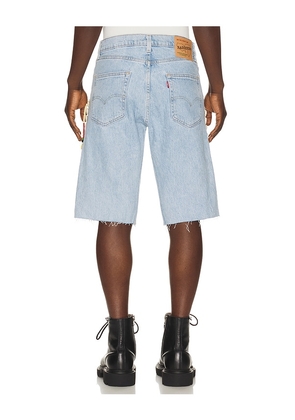 Barriers Worldwide Cowrie Shell Denim Shorts in Blue. Size 30. Also in 32, 34.