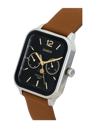 Casio Moon Phase Watch in Metallic Silver.