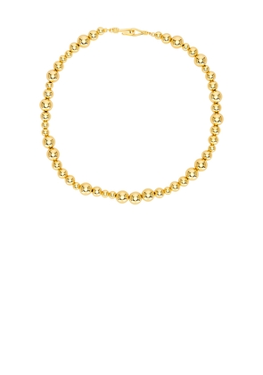 Alexa Leigh Mixed Big Ball Necklace in Metallic Gold.