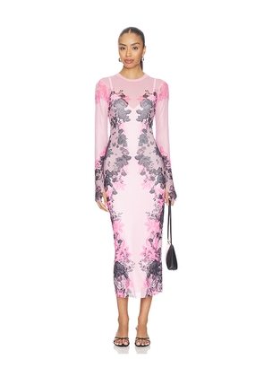AFRM Ashland Dress in Pink,Black. Size S. Also in XXS, XS, M, L, XL, 1X.