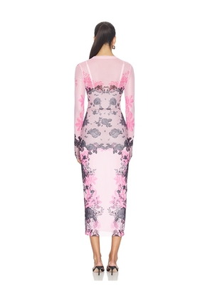 AFRM Ashland Dress in Pink,Black. Size S. Also in 1X, L, M, XL, XS, XXS.