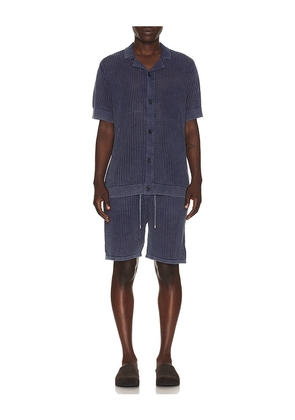 Central Park West Henry Snow Wash Short in Slate. Size S. Also in M, L.