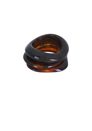 Epifene Bangles Set Of 3 in Brown.