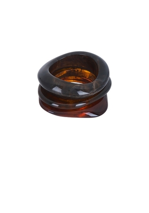 Epifene Bangles Set Of 3 in Brown.