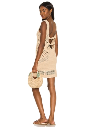 House of Harlow 1960 x REVOLVE Aylah Crochet Dress in Tan. Size S. Also in XS, M, L.