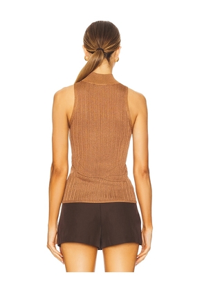 Ivy Oak Finja Knit Top in Cognac. Size XL. Also in L.