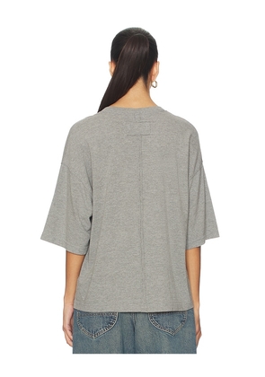 Free People x We The Free Perfect Oversized Tee In Heather Grey in Grey. Size L. Also in M, S.