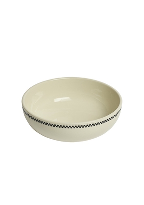Fish's Eddy Checkerboard Pasta Bowl in Cream.