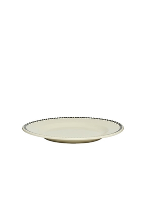 Fish's Eddy Checkerboard Main Plate in Cream.