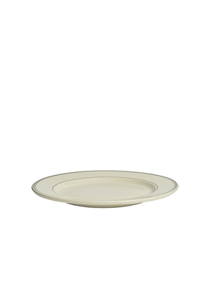 Fish's Eddy Greenband Main Plate in Cream.