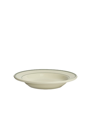 Fish's Eddy Greenband Soup Bowl in Cream.