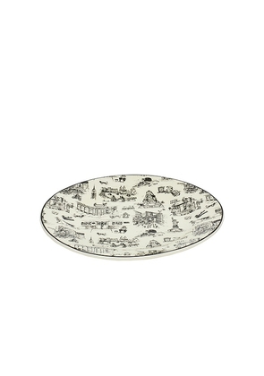Fish's Eddy NYC Toile Dinner Party Plate in Cream.
