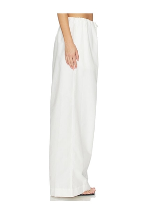 SIMKHAI Rhea Cotton Wide Leg Pant in White. Size XS. Also in M.