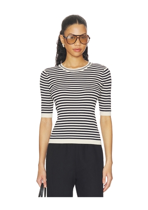 FRAME The Cruise Sweater in Black,White. Size XS. Also in S, M, L.