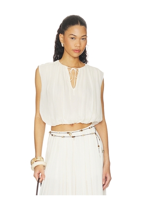 FRAME The Wave Top in Cream. Size XS. Also in S.