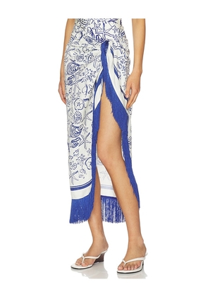 SIMKHAI Russo Pareo With Fringe in Navy.