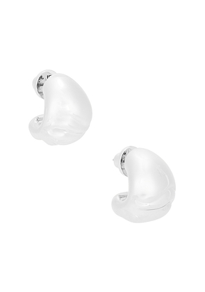 Jenny Bird Nelle Hoops in Metallic Silver.