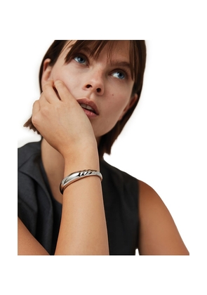 Jenny Bird Nelle Bangle in Metallic Silver. Size M. Also in L.