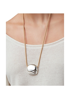 Jenny Bird Rue Rope Necklace in Metallic Silver.