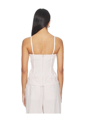 SIMKHAI Charlee Bustier Top in Beige. Size XS. Also in L, M, S.